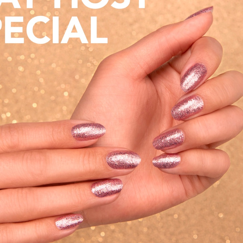 *Retired* Color Street: Social Butterfly | Rose Gold Glitter Pink Metallic Party - Picture 12 of 16
